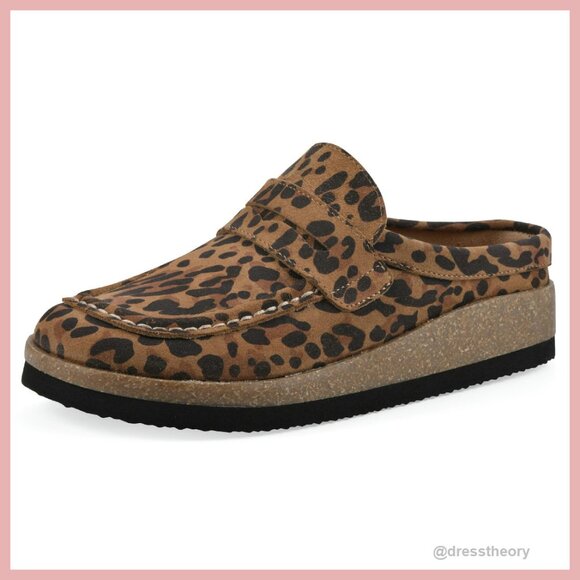 Shoes - Genuine Leather Mules with Contoured Footbed, Size Available